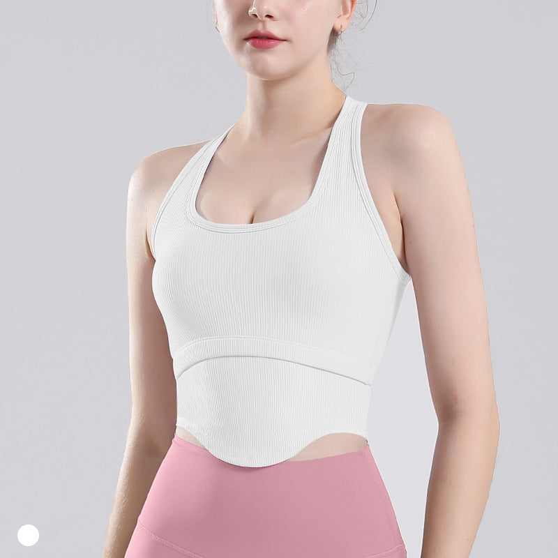 Shock-Absorbing Padded Sports Running Bra