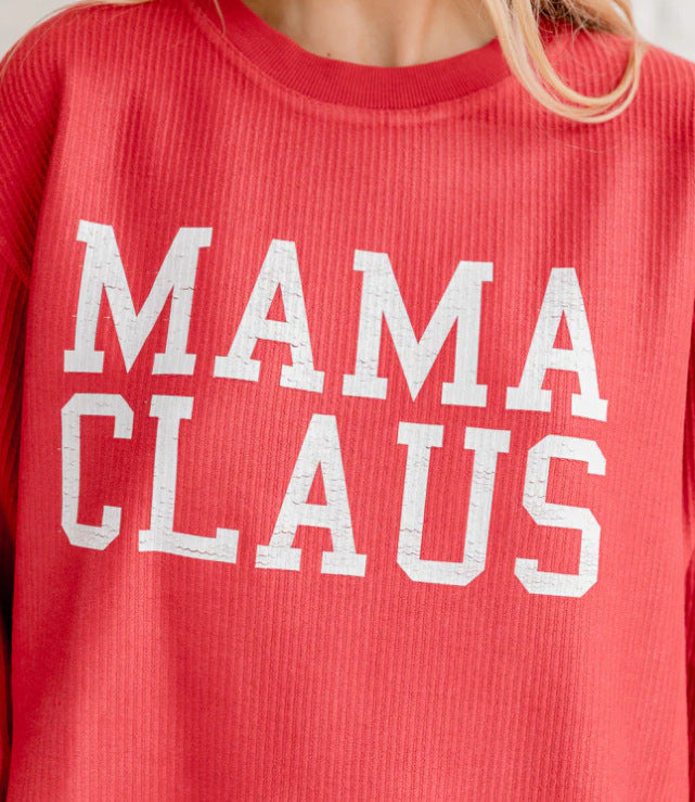 Women's Christmas Cartoon Print Sweater Round Neck T-shirt