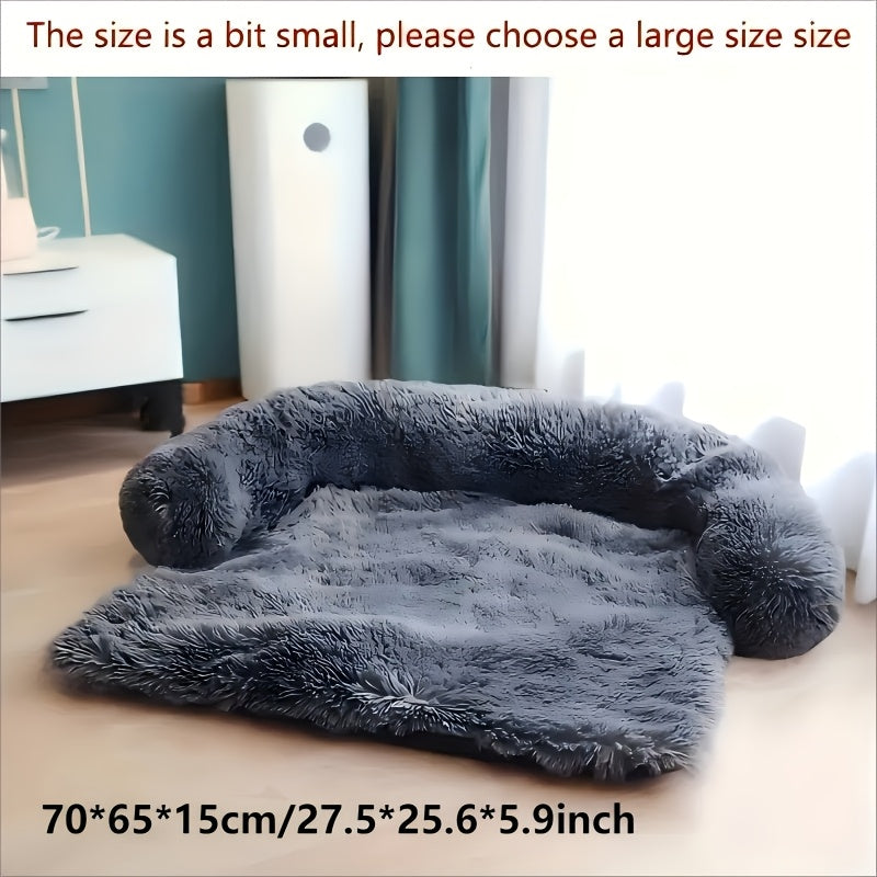 1Pc Luxury Ultra-Soft Comfortable Dog Bed - Dual-Function Pet Sofa Bed, Sturdy And Stylish Integrated Nest, Suitable For Indoor/Outdoor Relaxation, Dog Bed For Small Medium, Large Dogs, Indoor Pet...