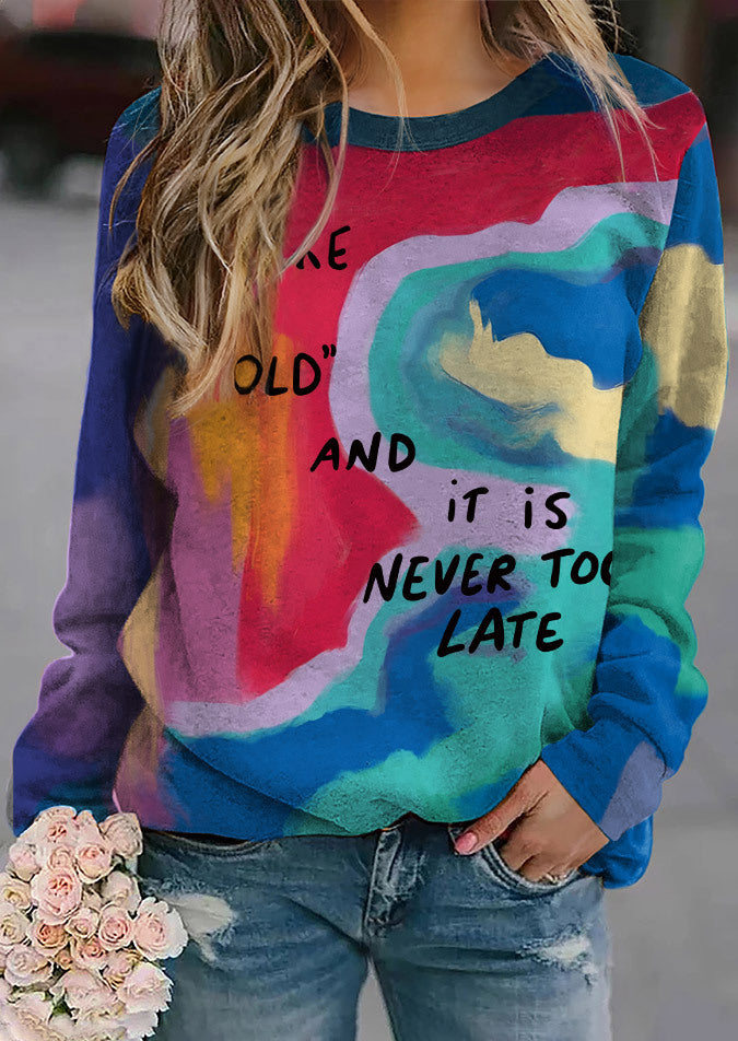 Gradient Oversized Round Neck Sweater