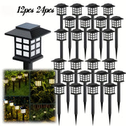 24/12/6pcs Halloween Solar Outdoor Lights, IP44 Waterproof Walkway Lights, LED Landscape Lighting Garden Lights, Suitable For Walkways, Driveways, Courtyards And Lawns, Solar Garden Decorations, Ch...