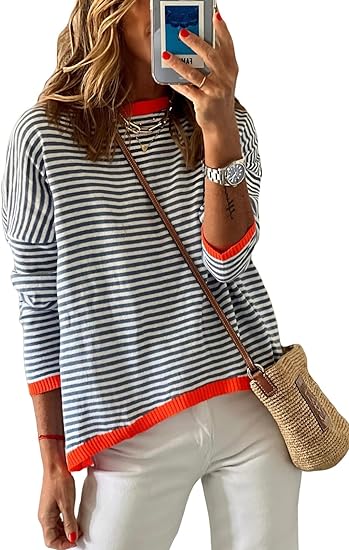 Cozy Striped Casual Hoodie for Women