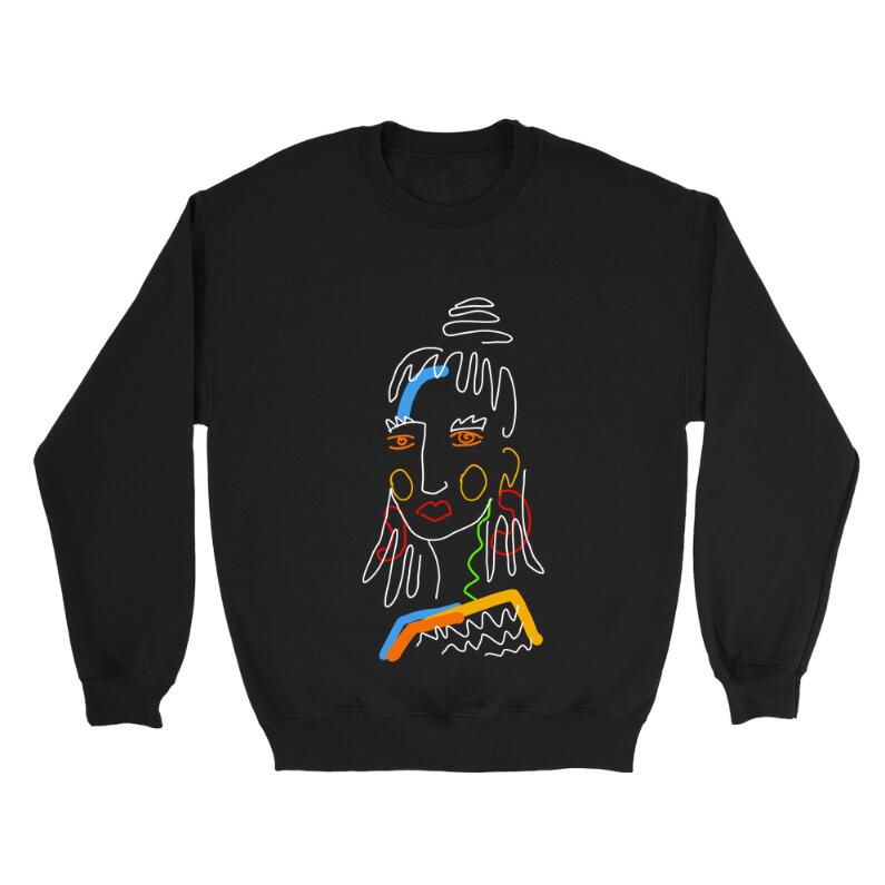 Cute Cartoon Print Slim Fit Pullover Sweatshirt
