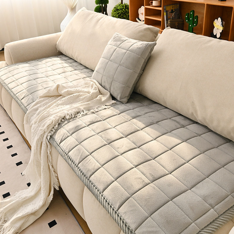 Plush Cream Sofa Cushion Cover – Soft, Stylish, Easy Fit