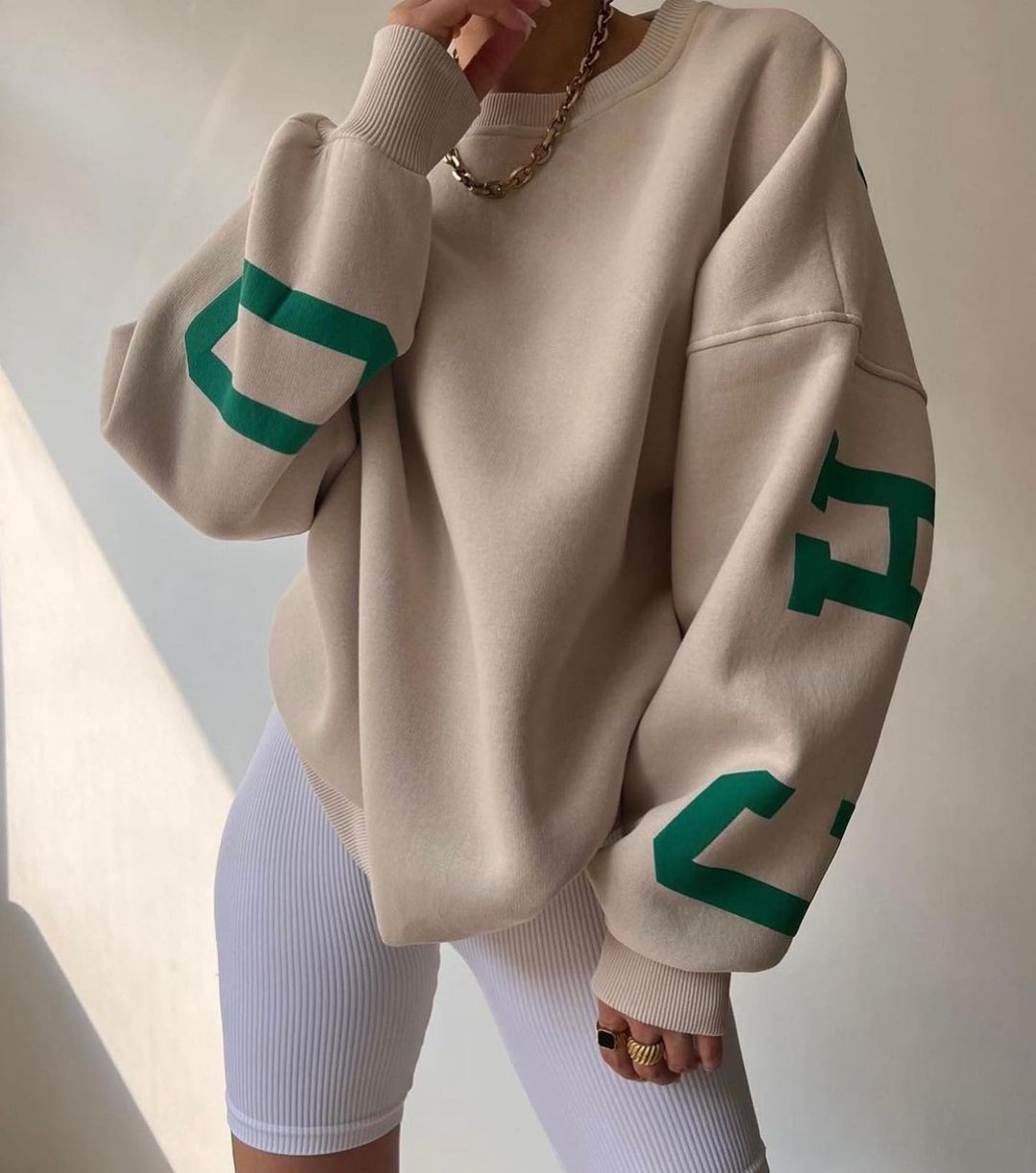 Women's Cozy Printed Thickened Long-Sleeve Sweater