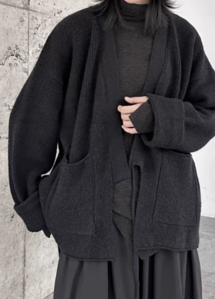 Small Niche Yamamoto Japanese Style Dark Style Loose Sweater Cardigan for Women