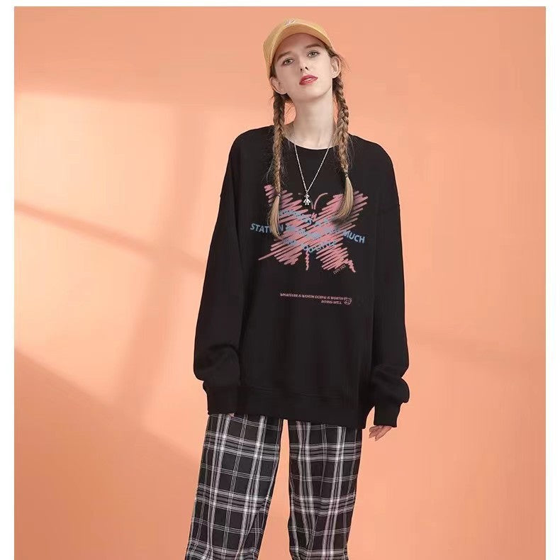 Women's Casual Loose Animal Print Hoodie