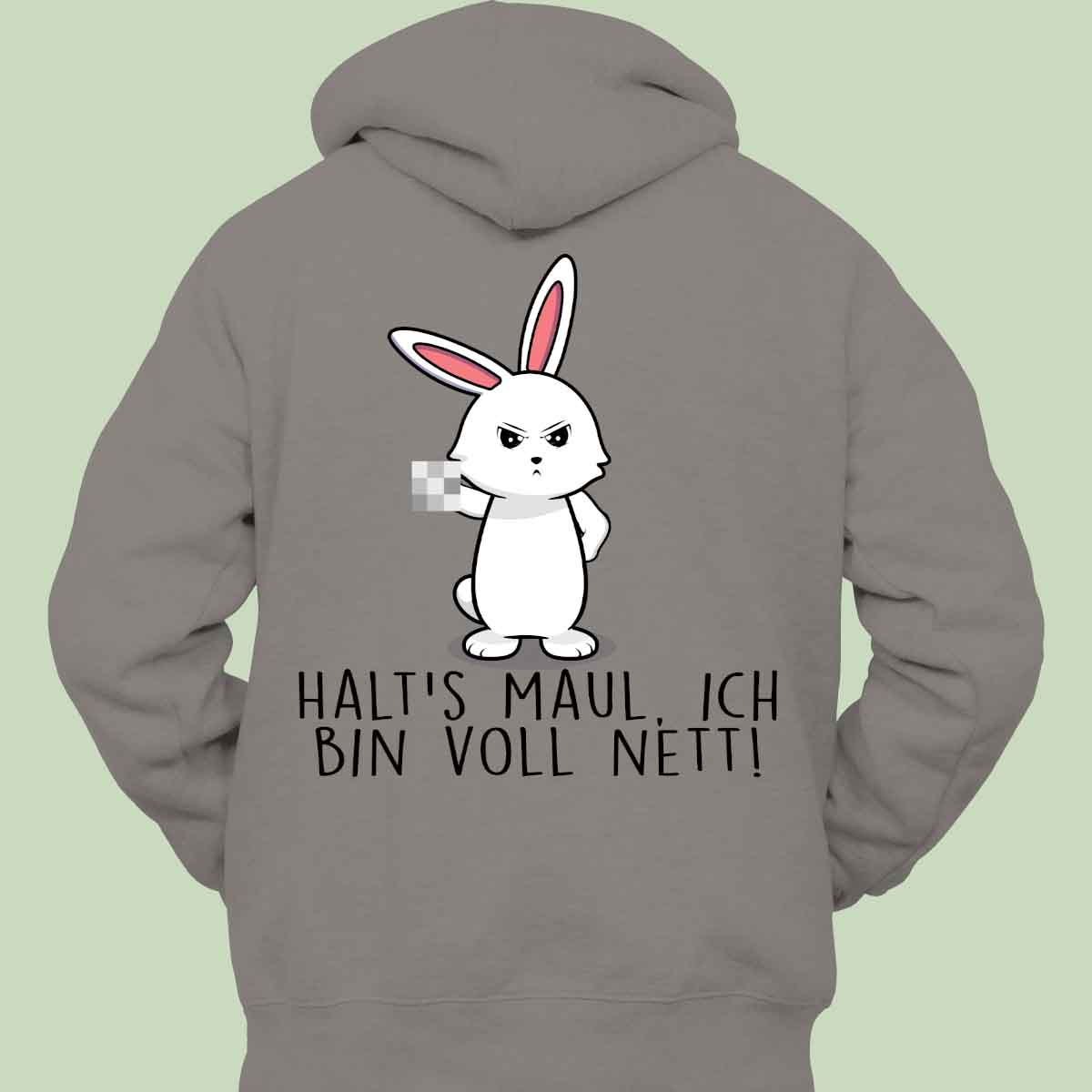 Cute Kitchen Rabbit Unisex Hoodie with Back Print