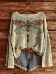 Oversized Loose Long Sleeve Pullover Women's Comfortable Sweater, Casual Long Sleeve Sweater