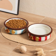 Hand-painted Underglaze Pet Bowl for a Unique Dining Experience