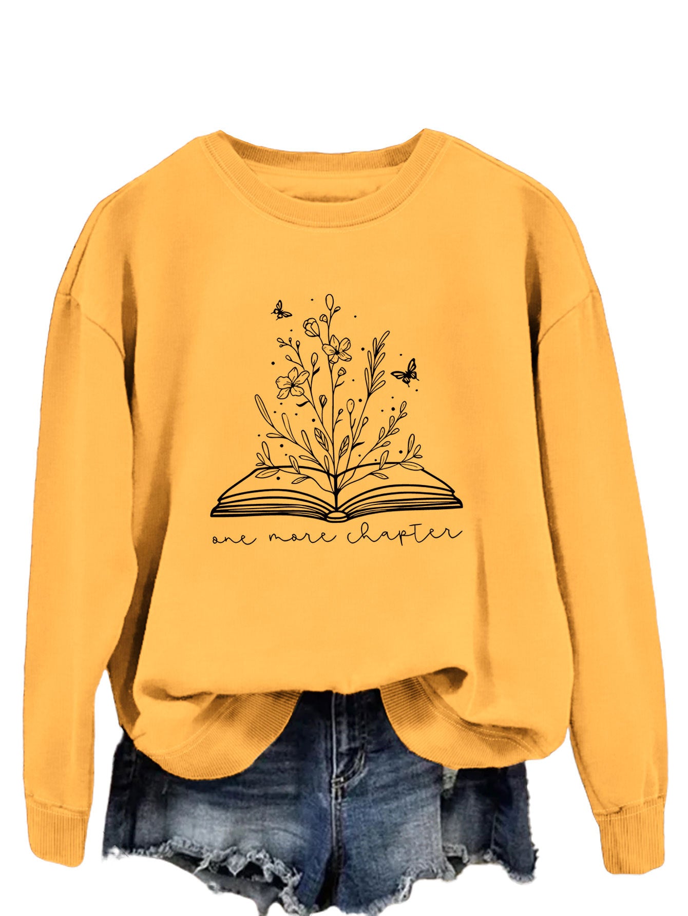 Casual Long Sleeve Letter Print Loose Sweatshirt