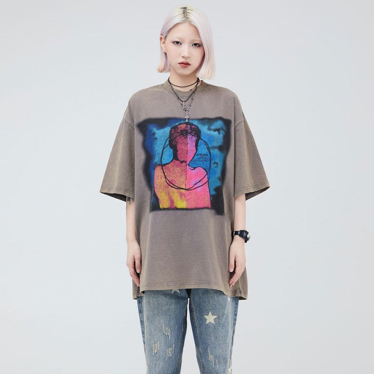Men's Vintage Washed Loose Fit Short-Sleeve Tee