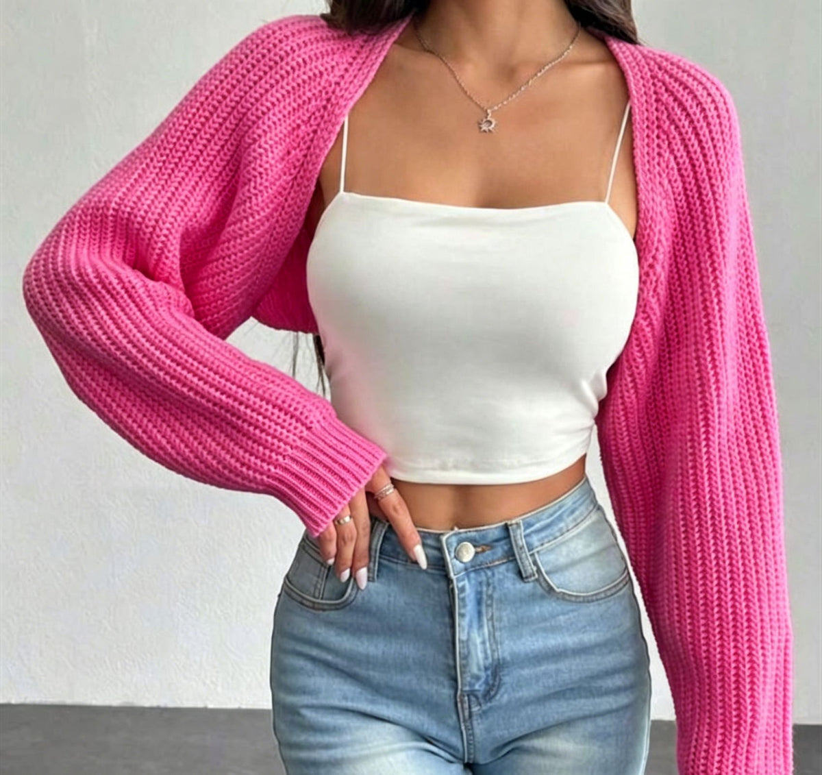 Ribbed Shawl-collar Sweater Coat Simple and Versatile Womens Knit Cardigan