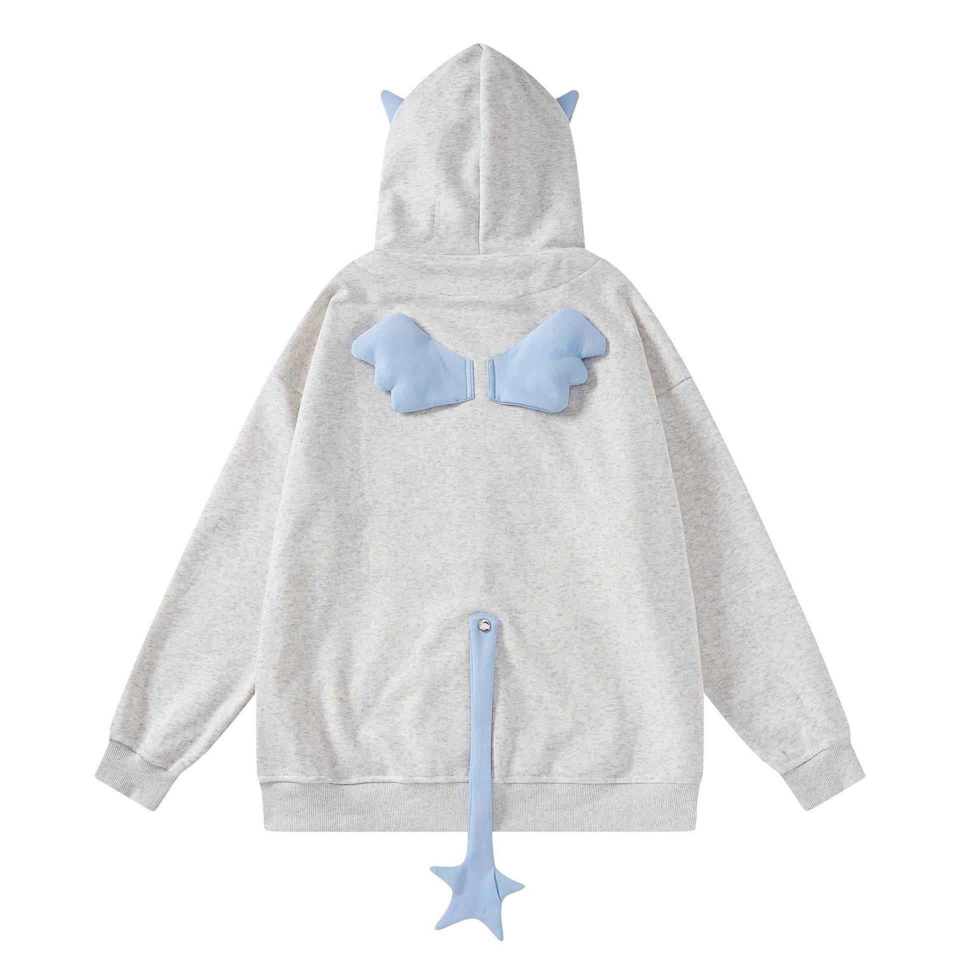 Cute Spider Embroidery Hooded Cardigan Sweater