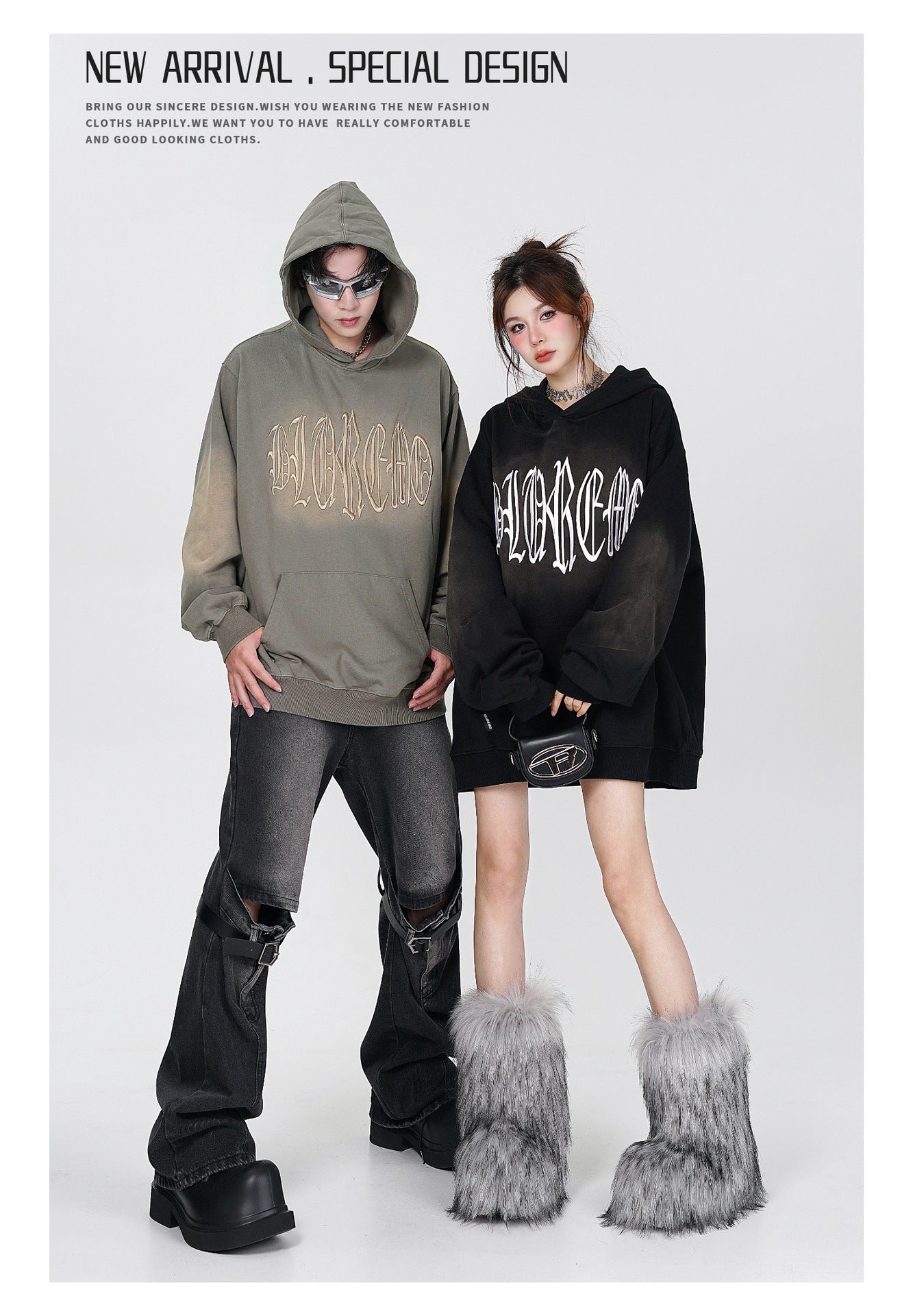 Embroidered Letter Pullover Streetwear Sweater