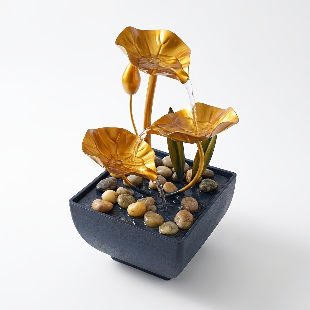 LED tabletop waterfall fountain for relaxation and meditation