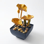 LED tabletop waterfall fountain for relaxation and meditation
