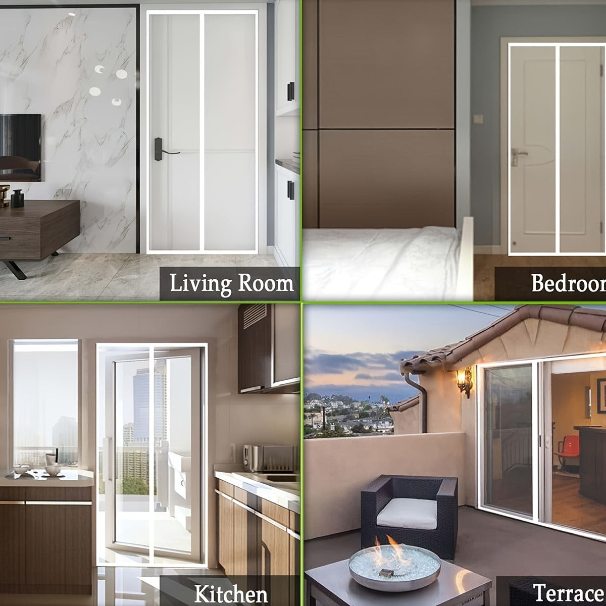 Magnetic Mosquito-proof Door Curtain, Summer Upgraded Screen Window, No Need to Drill, Mesh Curtain - Keeps Insects Out While Allowing Ventilation, Classic Style, Suitable for Bedrooms, Living Rooms