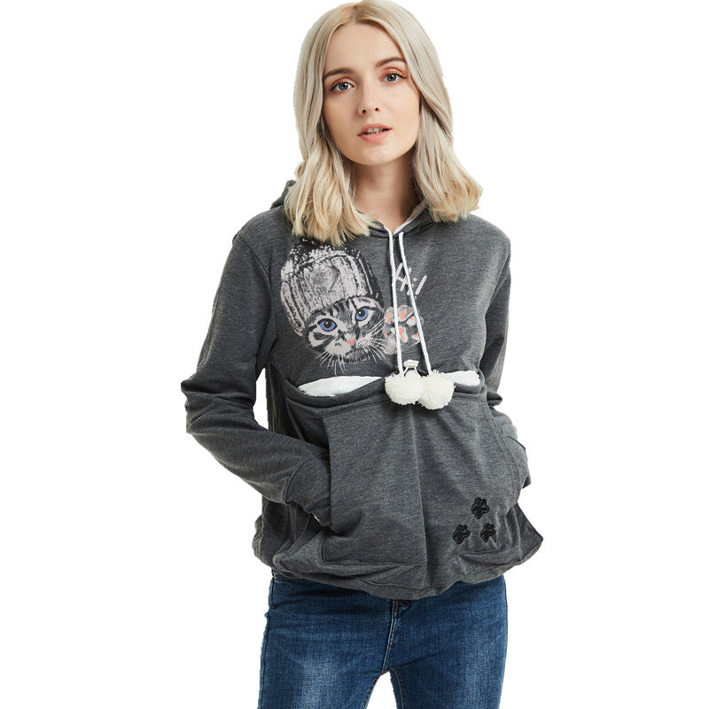 Women's Casual Pocket Hoodie Pullover Sweatshirt
