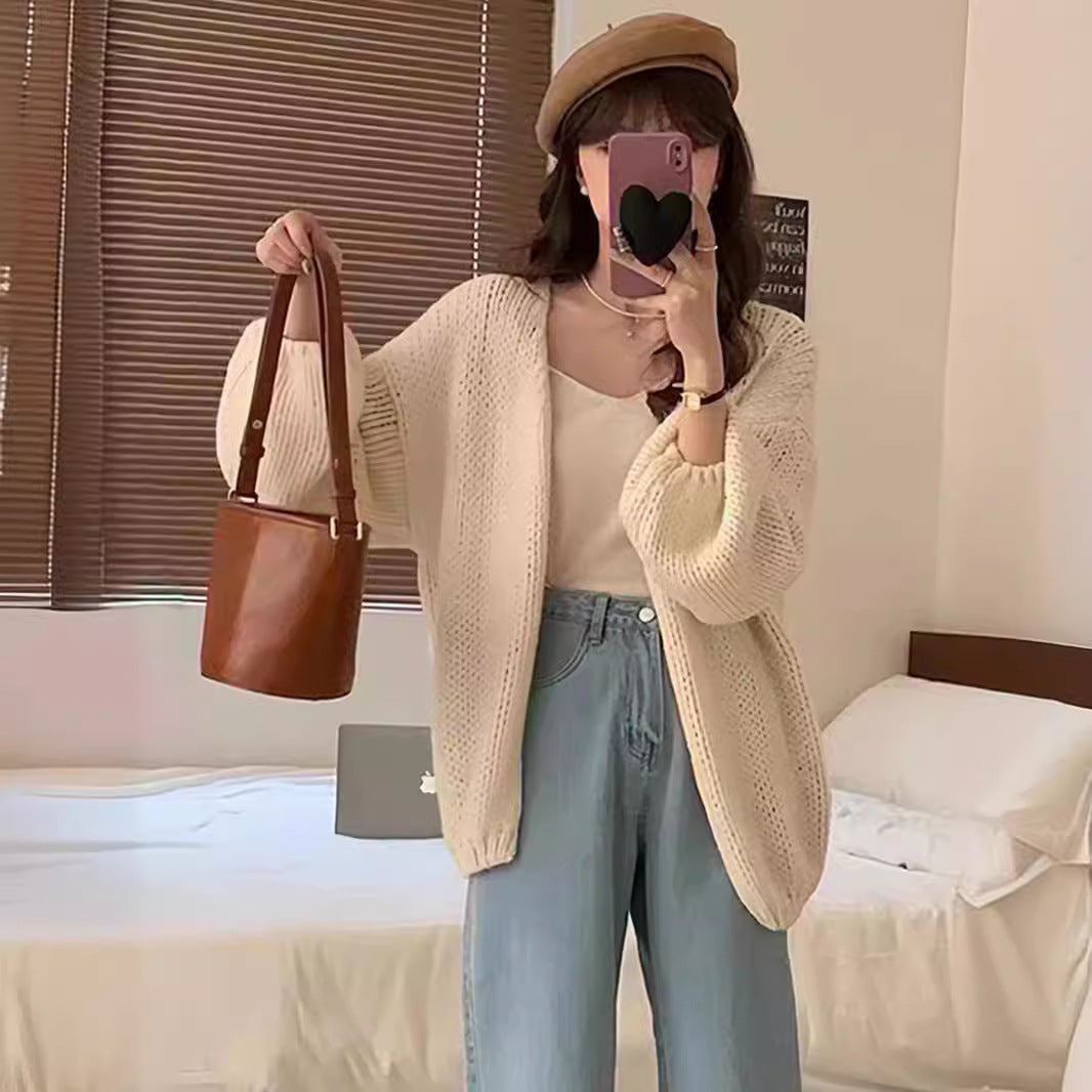 Idle Style Soft Glutinous Mohair Sweater Women's Coat