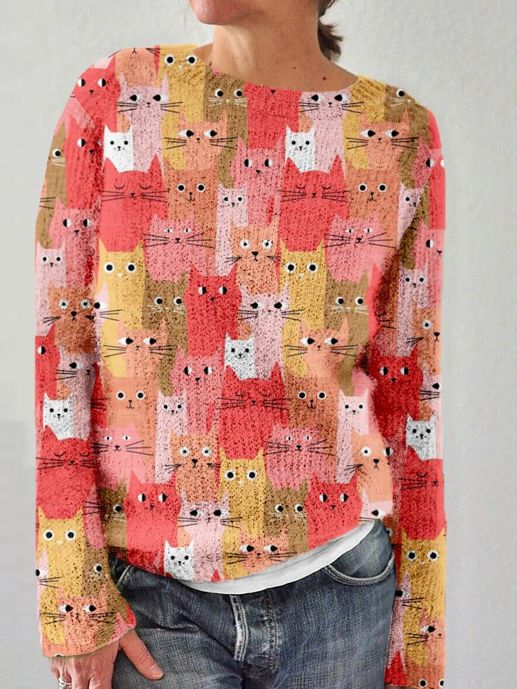 Women's Casual Velvet 3D Effect Pullover Sweater