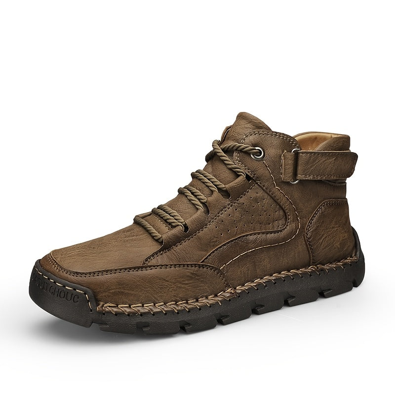 Men's Short Hiking Boots with Slip-Resistant Rubber Soles