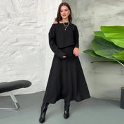 Chic Women's Minimalist Knit Dress Set