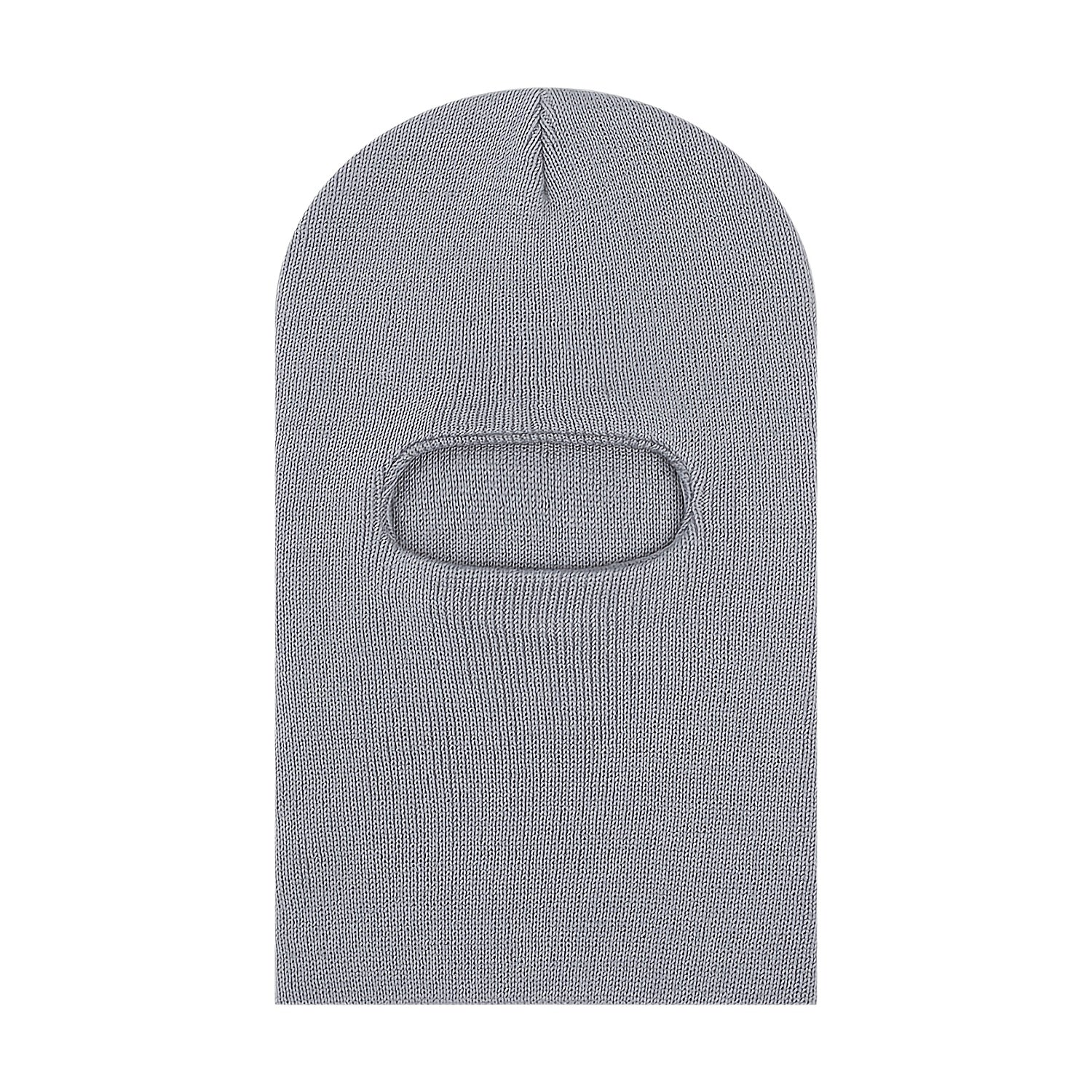Solid Knit Hooded Winter Pullover Hat