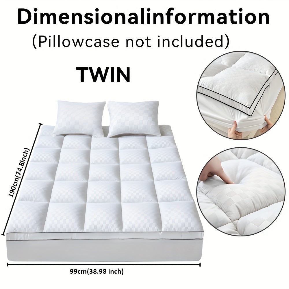 Mattress Topper, Extra Thick Mattress Pad Pillow Top Mattress Cover Quilted Fitted Mattress Protector Top Stretches Up 8-21\" Deep Pocket Cooling, Mattress Topper With 1000GSM