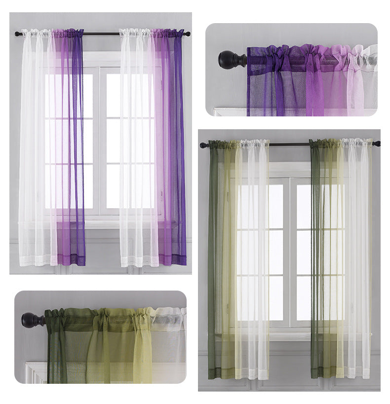 Left and Right Gradient Color Curtain Window Screen Finished Product