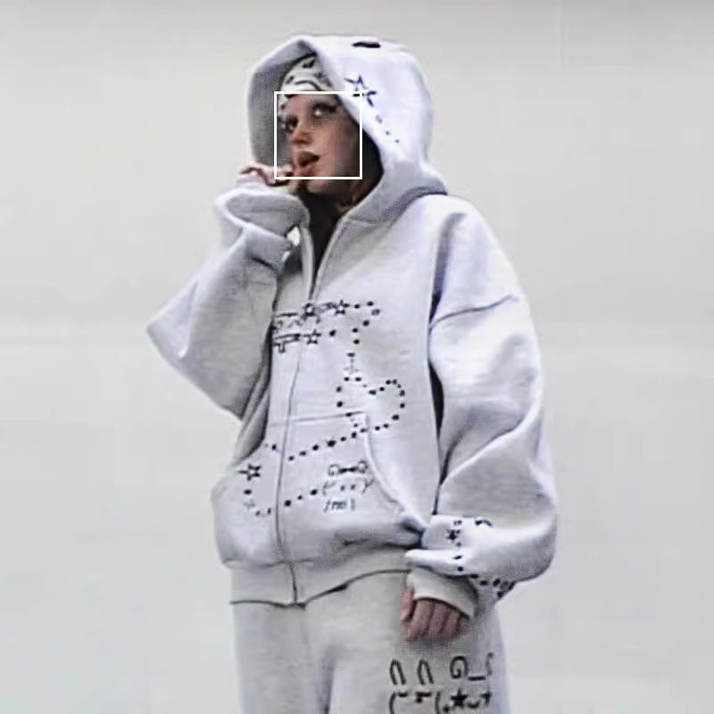 Cosy Unisex Cartoon Loose Hoodie for Casual Streetwear