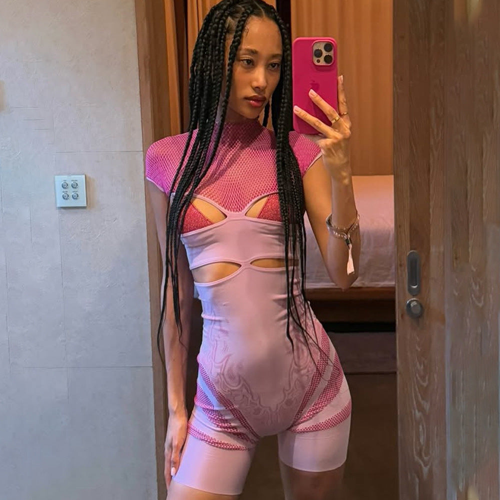 Sexy Hollow-Out See-Through Summer Romper