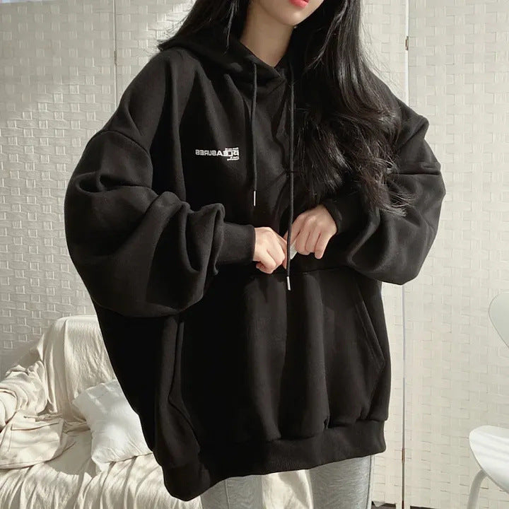 Trendy Fleece-Lined Casual Pullover Top