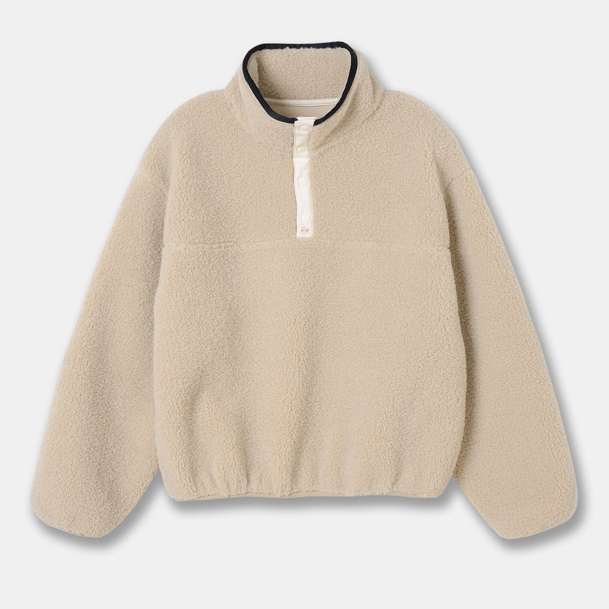 Cozy Lamb Wool Lapel Pullover Plush Sweatshirt
