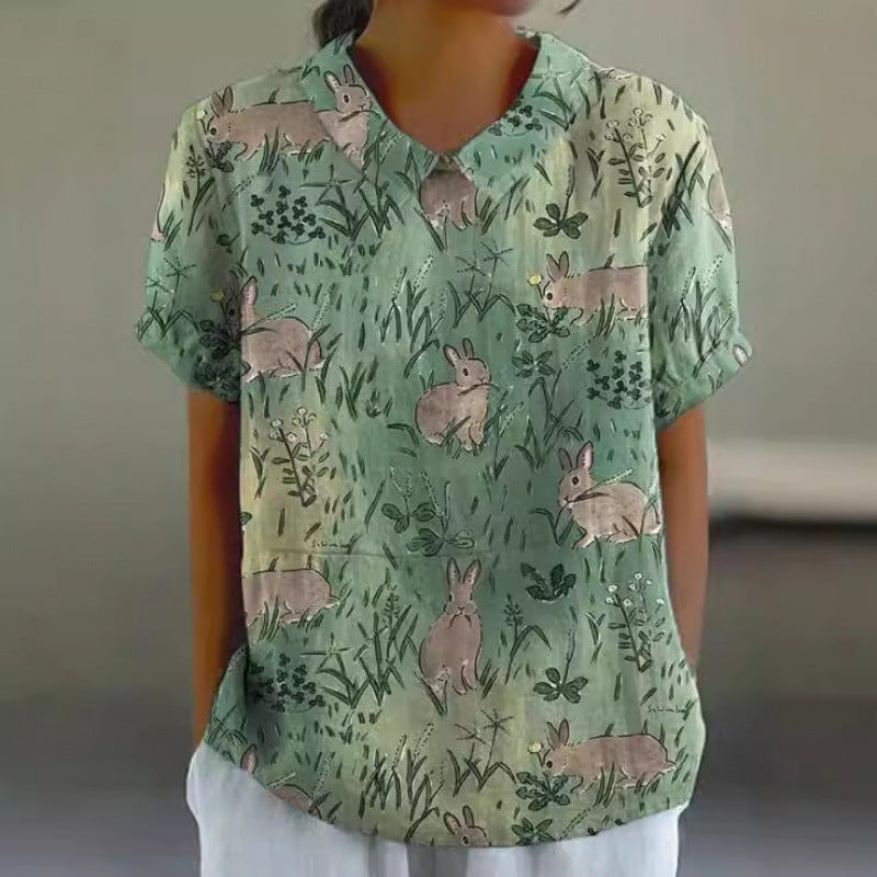 Color-Blocked Short Sleeve Pullover – Trendy & Comfortable