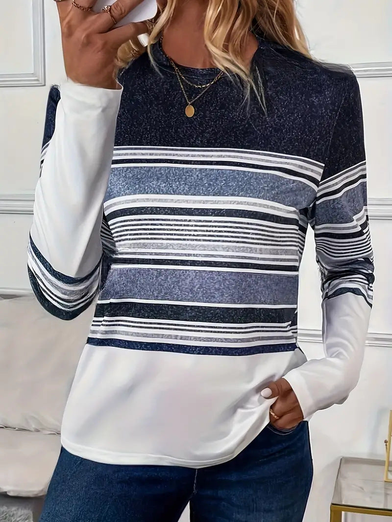 Trendy 3D Digital Print Casual Long Sleeve T-Shirt