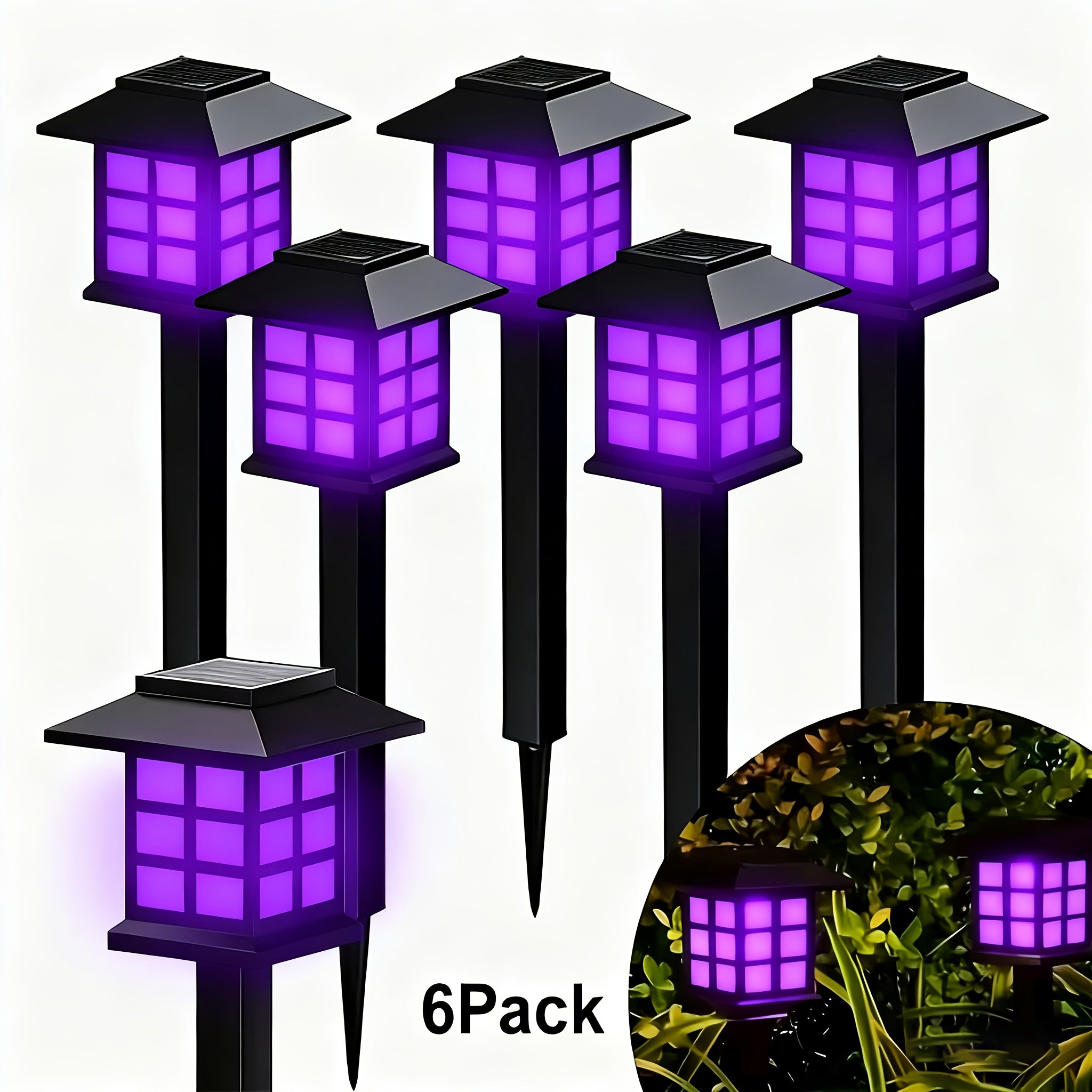 24/12/6pcs Halloween Solar Outdoor Lights, IP44 Waterproof Walkway Lights, LED Landscape Lighting Garden Lights, Suitable For Walkways, Driveways, Courtyards And Lawns, Solar Garden Decorations...