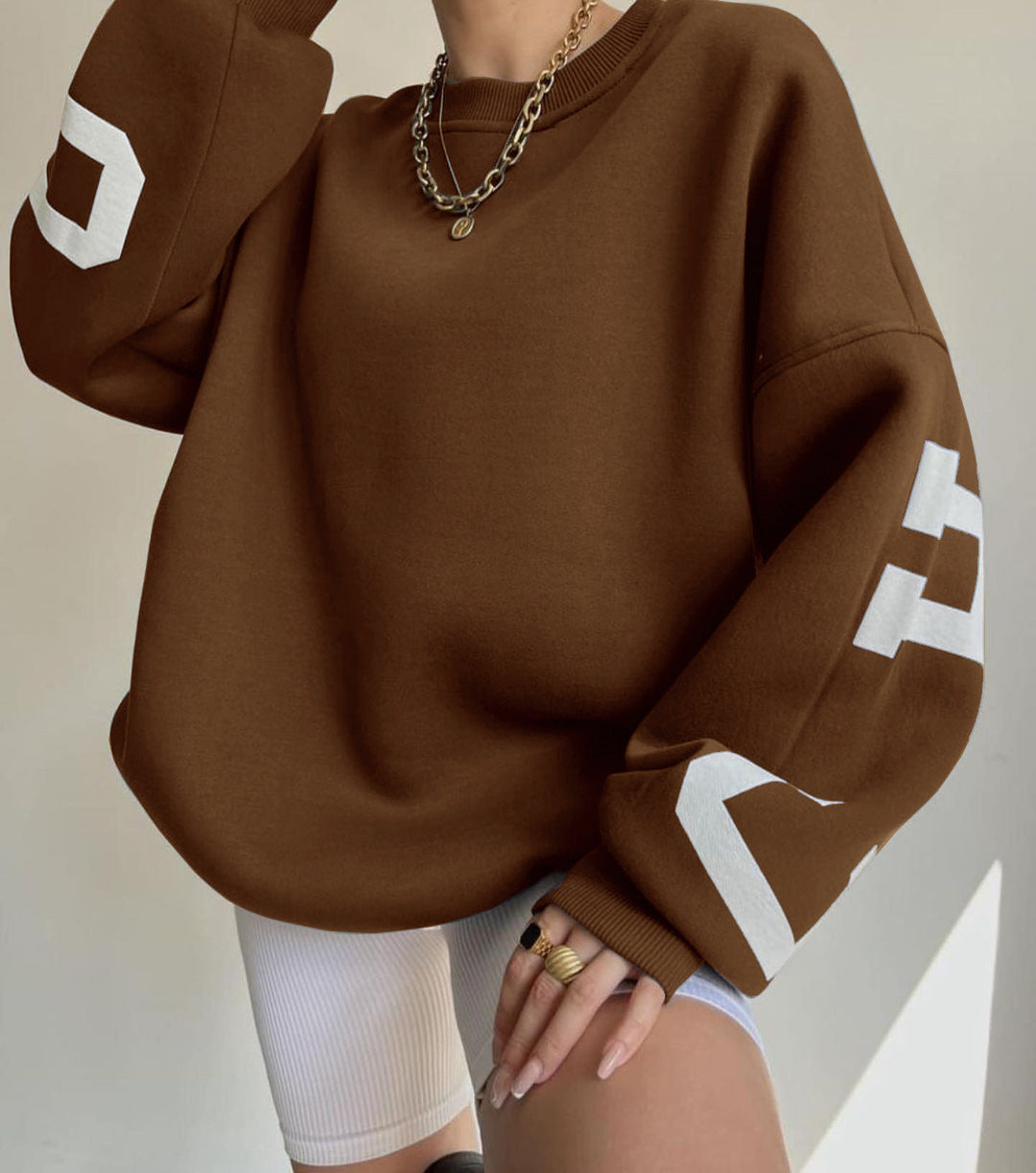 Women's Cozy Printed Thickened Long-Sleeve Sweater