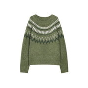 Womens Figure-flattering Thermal Jacquard Top with Set-in Sleeves
