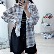 Women's Loose Long Sleeve Lapel Single Breasted Ultra-thin Cardigan Shirt