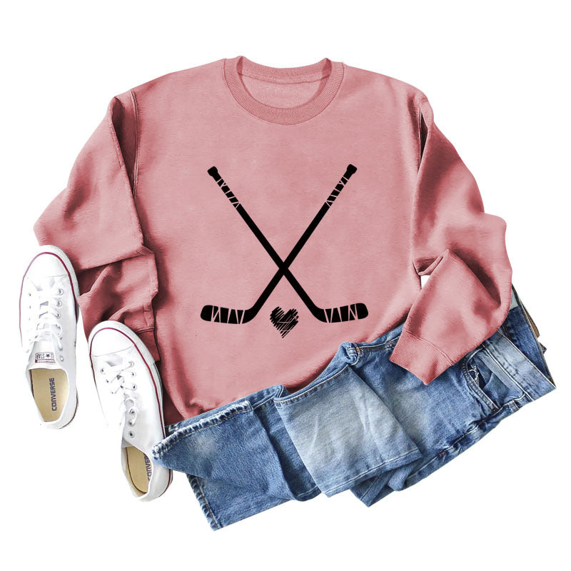 Plus Size Casual Long Sleeve Letter Print Autumn Sweater
