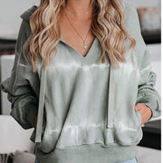 Tie-Dye Gradient Casual Hoodie for Women