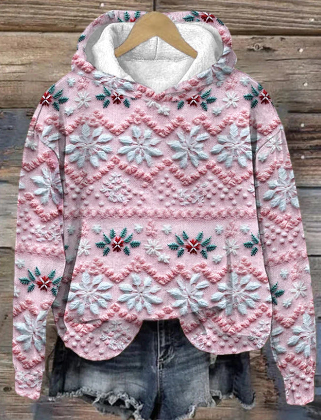 Festive 3D Print Christmas Couple Hoodie & Sweatshirt