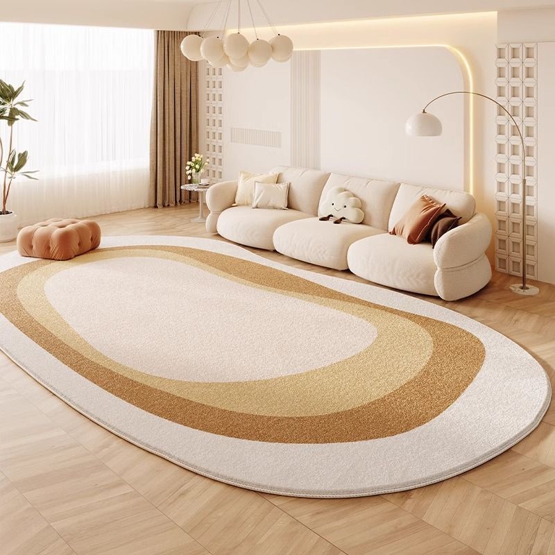 Cream Colored Stain-resistant and Easy to Maintain Cashmere Look Rug
