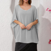Minimalist Loose‑Fit Shawl Top – Effortless Versatile Style