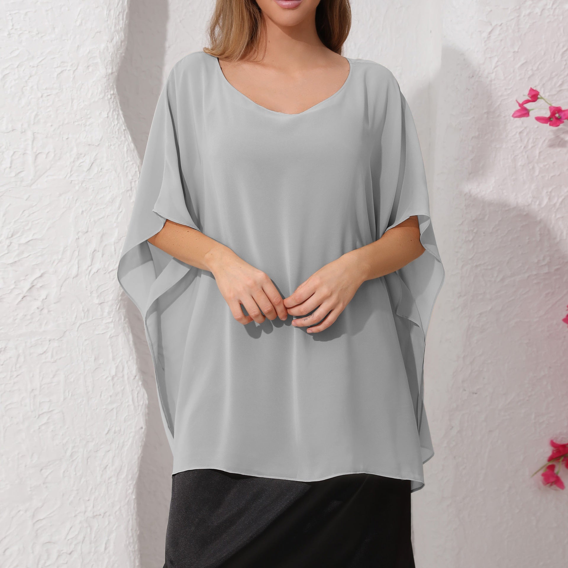 Minimalist Loose‑Fit Shawl Top – Effortless Versatile Style