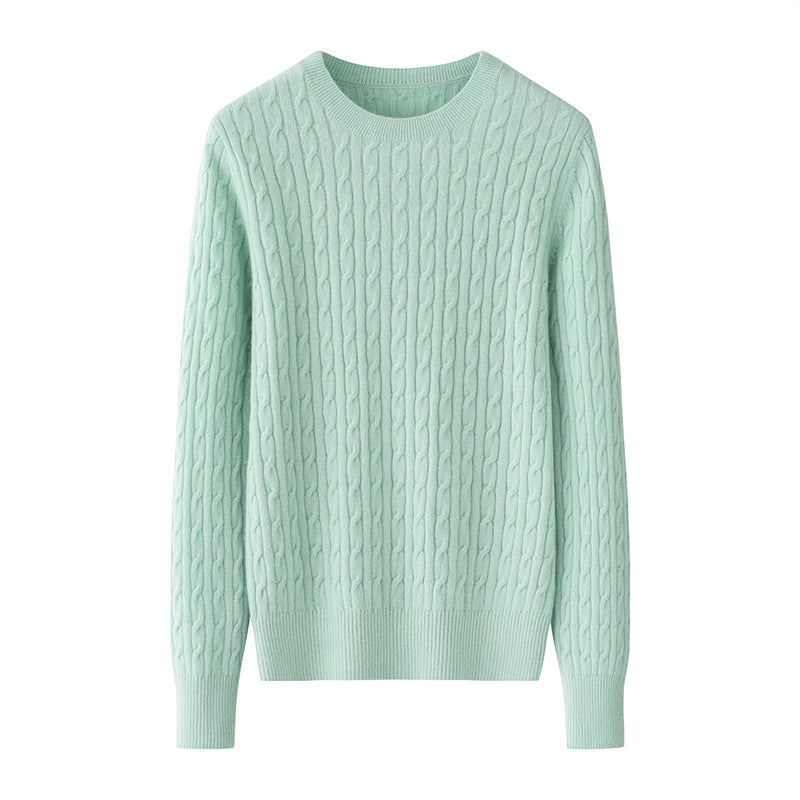 Round Neck Sweater Women's Pure Cashmere Sweater