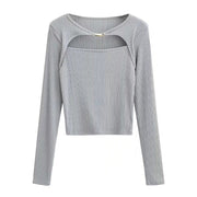 Women's Long Sleeve Elastic Fit Bottoming Shirt