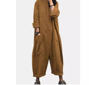 Plus Size Multi-Pocket Utility Jumpsuit for Women