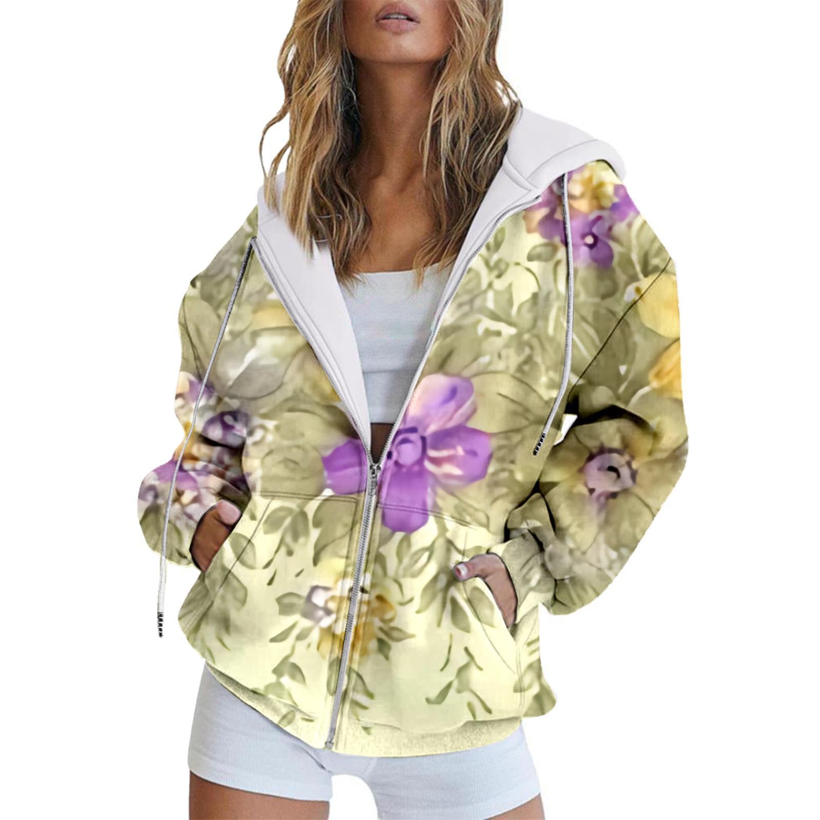 Women's Casual Full-Zip Hoodie Sweatshirt